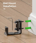 Sliding Barn Door Bottom Floor Guide With Adjustable U Shape Flush Design, Aluminum Alloy Construction With Smooth Nylon Rollers, Wall Mounted