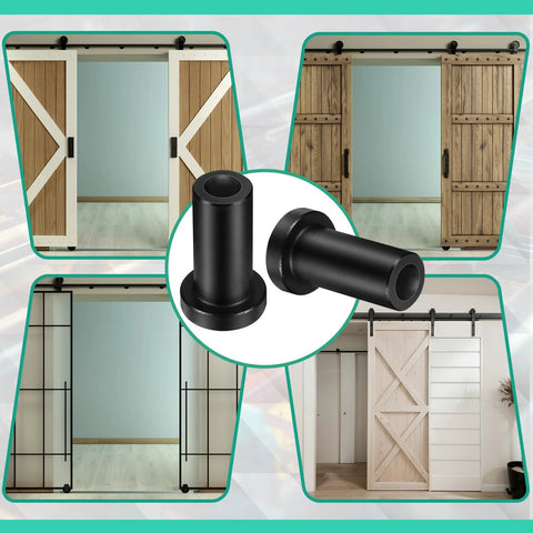 10 Set Barn Door Spacers Kit 2 Inch For Sliding Track Hardware With Screws Lag Bolts And Wall Anchors Carbon Steel