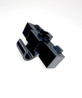 2 Pack Replacement Hinges For Keter Factor Apex Garden Storage Unit Part DX463, black 3D printed PETG hinge, side view