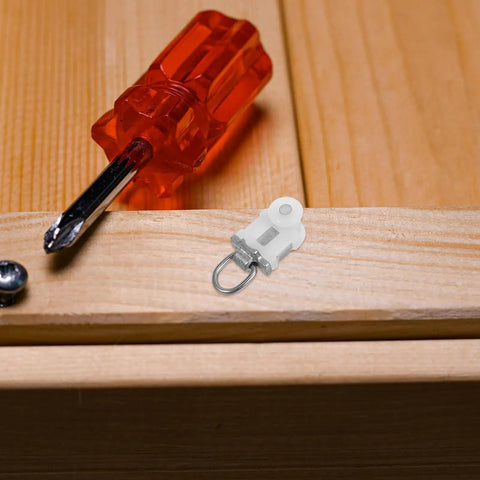 Heavy Duty 30 Pack Curtain Track Rollers Dual Wheel Ceiling Pulleys on wooden surface with screwdriver for easy setup.