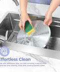 Heavy Duty Aluminum Cake Turntable With Anti Slip Surface Ohuhu 12 Inch Rotating Decorating Stand being cleaned in a sink