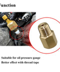 Two Pack 1/8 BSPT Male To 1/8-27 NPT Female Thread Adapter For Pressure Gauges Brass Quick Connect Converter Set Replacement For Worn Or Broken Fittings brass oil pressure gauge fitting