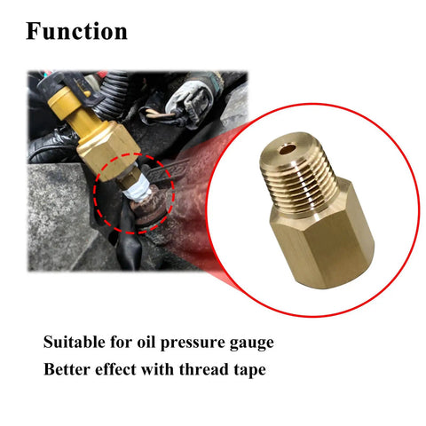 Two Pack 1/8 BSPT Male To 1/8-27 NPT Female Thread Adapter For Pressure Gauges Brass Quick Connect Converter Set Replacement For Worn Or Broken Fittings brass oil pressure gauge fitting