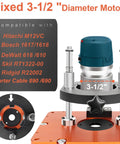 Built Like A Tank Router Lift Platform Heavy Duty Design with fixed 3-1/2 inch diameter motor compatibility on a sturdy base.