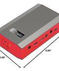 Side view of Portable Power Bank With AC Outlet 65W External Battery For Laptop Charging And Outdoor Use On The Go 24000mAh Backup Power Supply