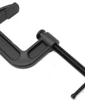 Heavy-Duty Cast Iron C-Clamps, 3-Inch Jaw Opening, 2-Inch Throat, black oxidized finish, side view showing low-resistance screw threads