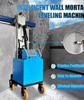 Heavy Duty Automatic Cement Rendering Machine Hella Smooth Plaster Smoothing Automatic Plastering Unit in operation at construction site.