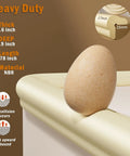 Foolproof Nbr Foam Edge Guards For Baby Proofing Living Space Plus Four Molded Corner Bumpers displayed with dimensions and egg on edge.