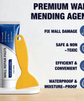 2Pcs Drywall Repair Kit Quick Drying Wall Mending Paste For Holes And Cracks Easy DIY Patch Kit With Safe Resin Formula