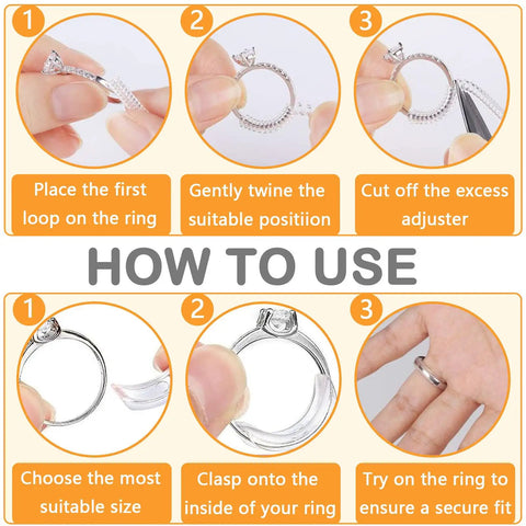 All In One Ring Sizer Kit With Belt And 12 Ring Size Guards For Loose Rings usage instructions with images