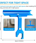 4 Inch Clip Cleat Tool For HVAC Ductwork Quick Install In Tight Spaces PPC PPF Clips Cleats Snap In For TDC And TDF Clamps