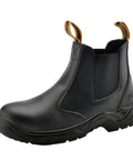Steel Toe Chelsea Safety Boots For Men Waterproof Cow Leather Lightweight Work Shoes With Extra Wide Fit Anti Puncture Midsole And Durable Outsole Built For Tough Job Sites And All Day Comfort
