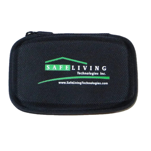 Black zippered case for Cornet ED98QPro5G Electrosmog Quad Mode Meter With RF Counter Detects Dominant 100 MHz To 4.2 GHz Source Measures Low Frequency Electric And Magnetic Fields 50 Hz To 50 kHz Includes Light Flicker Mode For Modern Lighting.