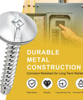 Panel Cover Screws Replacement Kit for Electrical Panels And Enclosures, Durable Steel, Example Image with Screw and Panel