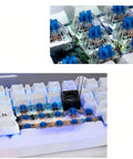62 Piece Blue Mechanical Keyboard Switches Kit With Puller And Brush For DIY Builds Typing Tests Custom Layouts And Keyboard Clicker Projects For Enthusiasts And Hobbyists Crafting Custom Keyboards, blue switches in keyboard