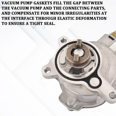 Top Shelf Vacuum Pump Gasket Straight Bolt On Swap For Ford Edge Escape Explorer Focus Fusion Mustang Taurus Lincoln Continental MKC Engine Rubber Seal Replacement 926 468 Bb5z2a572a Bb5z2a572b 1 Pc, close-up showing seal design.