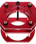 Getajghsd Iron Router Table Lifting System Base For Precision Slotting And Fine Processing With Red Adjustable Lift Platform top view showing heavy-duty red aluminum construction.