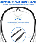Side view of Six Pack Anti Fog Safety Glasses With Clear Lenses ANSI Z87 Impact And Scratch Resistant Protective Eyewear