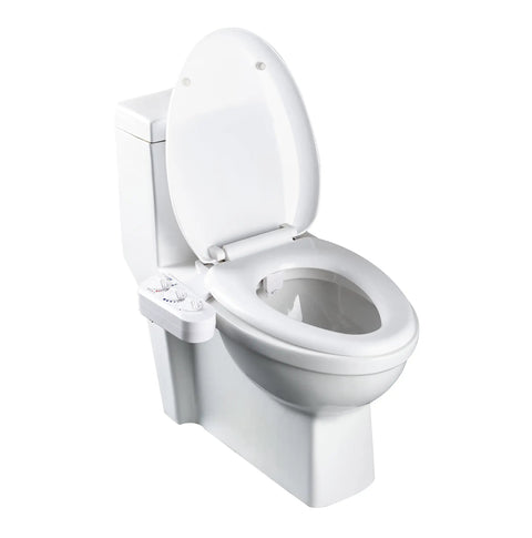 BB270 Dual Nozzle Bidet Attachment For Toilet Seat With Warm And Cold Water Non Electric Posterior And Feminine Wash Easy Install