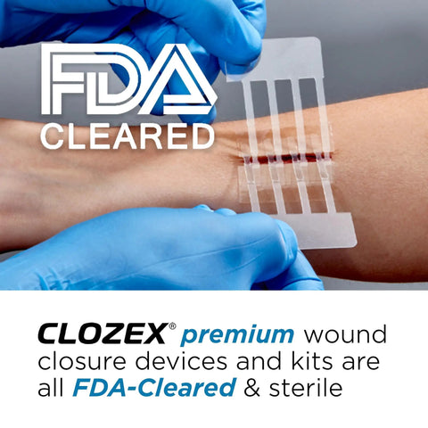 Emergency Laceration Kit For Quick Wound Closure Without Stitches, FSA HSA Eligible, Includes Two Sterile Closures One Inch And One And A Half Inch, Gauze Pads, Alcohol Pads, And Cover Bandages For Two Wounds Or Combined For Up To Two And A Half Inch