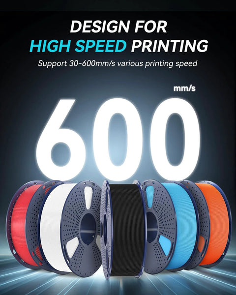 PETG filament bundle with four 1kg spools, 1.75mm, in four colors for 3D printers