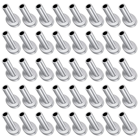 40 Pack T316 Marine Grade Stainless Steel 30 Degree Beveled Cable Railing Sleeves For Wood Posts Protecting One Eighth Inch Cables