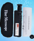 Handheld Fiber Optic Microscope With 400x Magnification, LED Coaxial Illumination, adapters and carrying bag