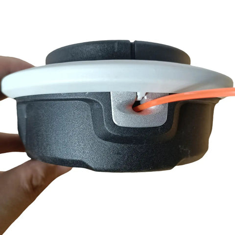 Close-up side view of 2 Pack C26-2 Dual Line Trimmer Head Replacement 4002 710 2169 for Compatible Gas String Trimmers