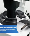 Kick It Up With This Hella Bright 144 Led Ring Microscope Light Featuring A Super Smooth Dimmer Switch Slick Adjustable Illuminator For Lab Stereo Cameras And Mini Lathe Setup showing three screws for secure attachment.