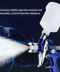 Road Warrior Pneumatic Hvlp Sprayer With 0.8Mm Nozzle, heavy duty aluminum alloy paint gun spraying paint in action.