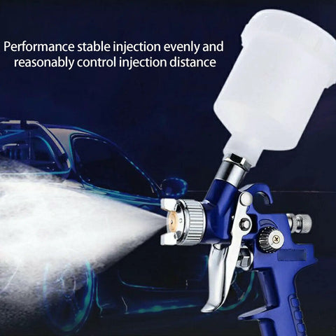 Road Warrior Pneumatic Hvlp Sprayer With 0.8Mm Nozzle, heavy duty aluminum alloy paint gun spraying paint in action.