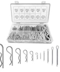 250 Piece Cotter Pin Hairpin R Clips Assortment Kit Beefy Heavy Duty Zinc Plated Steel Spring Fasteners Hitch Pins Clips Locking Set
