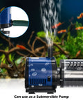 660GPH Submersible Pond Pump With Sponge Filter And 3 Stage Filtration in aquarium setting