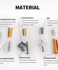 352 Piece Drywall Anchors And Screws Kit For DIY Projects, 9 Sizes, including zinc-plated screws, nylon plastic wall anchors