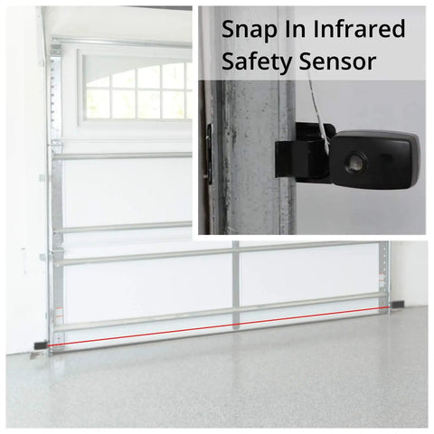Snap in infrared safety sensor for Check Out This Awesome Super Quiet Half Horsepower Garage Door Opener That Runs Smooth