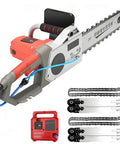 Beast Mode Electric Concrete Chainsaw For Fast Wall Cutting with two chain sizes, motor, and dust suppression system