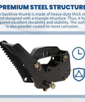 Beefy Backhoe Thumb Excavator Claw For 3.25 Inch Boom Width Heavy Duty Tractor Attachment showing heavy-duty steel structure.