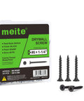 Rock Solid Heavy Duty Drywall Screws 1 1 4 Inch Coarse Thread Carbon Steel Black Phosphate Finish Phillips Drive Bugle Head For Wall Studs Dead Set Tight Grip Built To Last Construction Pack 221 in packaging with screws displayed.