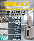 Drilax 1-inch diamond drill bit, triple-coated edge for granite, quartz tiles