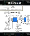 Diagram showing dimensions of multiturn trimmer potentiometer, part of the Multiturn Trimmer Potentiometer Kit With 12 Precision Values From 100 Ohm To 500K Ohm, 60Pcs DIYers Favorite Variable Resistors For DIY Electronics, Prototyping, Calibration, And Hobbyist Projects.