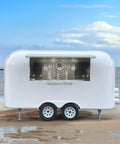 Ready To Roll Fully Equipped Mobile Food Trailer With Custom Kitchen Setup for outdoor markets, featuring stainless steel finish.