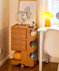 Multipurpose Utility Storage Cart Featuring Smooth 360 Degree Rolling Wheels Sleek Abs Plastic Organizer with three visible tiers.