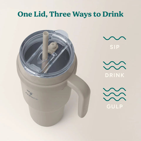 Chill Out With This Wicked 40 Oz Stainless Steel Tumbler features versatile lid for sipping, drinking, and gulping.
