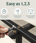 Easy assembly process for the Heavy Duty 14 Inch Bamboo Platform Bed Frame Twin Size With No Box Spring Needed.