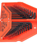 Top Tier 30 Piece Hex Wrench Set With Inch And Metric Combo For Heavy Duty Furniture Assembly Home Repairs And Pro Use High Strength 45 Steel Long Short Arm Tool Kit, orange case