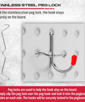 All In One Pegboard Hooks Set For Garage And Workshop Organization, 121 Piece Chrome Plated Metal Hooks With Bins And Tool Hangers, built tough with a stainless steel peg lock detail.