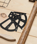Flip Frame Cabinet Hinges Black Iron Shoe Rack Parts single layer drawer hardware shown on wooden surface