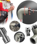 Spiral Tube Threader Kit For Water Pipes Internal Threading Tool with 4 and 6 Point Round Die used on plumbing fittings.