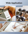 Compact Thermal Label Printer 300DPI High Resolution Portable Label Maker With Adhesive Tape Rolls for various labeling applications.