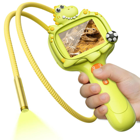 Kids Borescope Snake Camera Toy With Waterproof Flexible Tube Lights And Two Point Four Inch Screen handheld in use